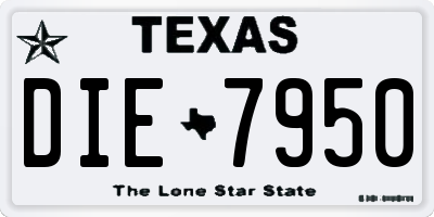 TX license plate DIE7950