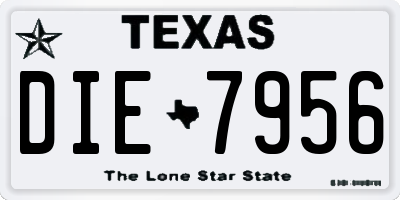 TX license plate DIE7956