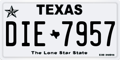 TX license plate DIE7957