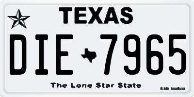 TX license plate DIE7965