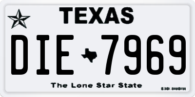 TX license plate DIE7969