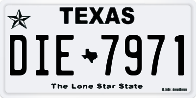 TX license plate DIE7971