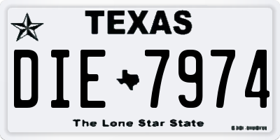 TX license plate DIE7974