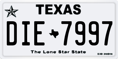 TX license plate DIE7997