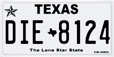 TX license plate DIE8124