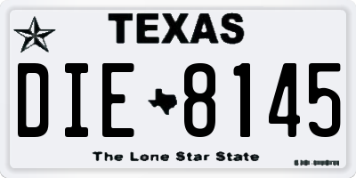 TX license plate DIE8145