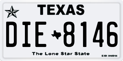 TX license plate DIE8146