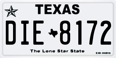 TX license plate DIE8172