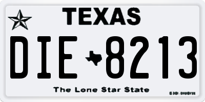 TX license plate DIE8213