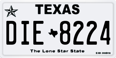 TX license plate DIE8224