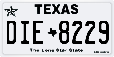 TX license plate DIE8229