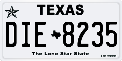 TX license plate DIE8235
