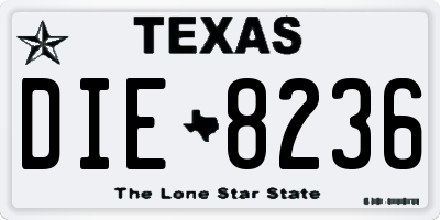 TX license plate DIE8236