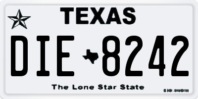TX license plate DIE8242