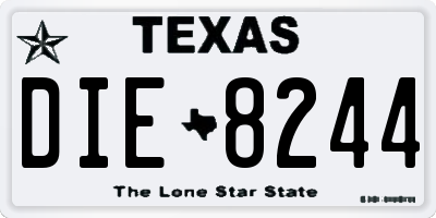 TX license plate DIE8244