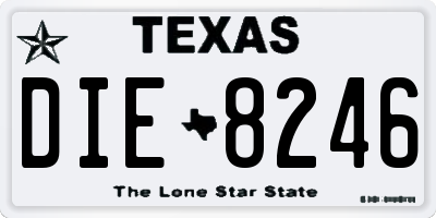 TX license plate DIE8246
