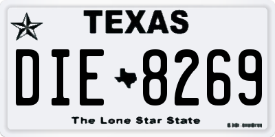 TX license plate DIE8269
