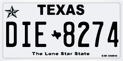 TX license plate DIE8274
