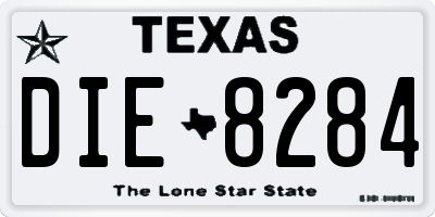 TX license plate DIE8284