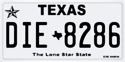 TX license plate DIE8286