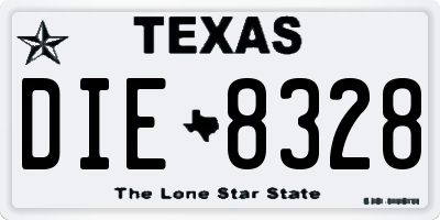 TX license plate DIE8328