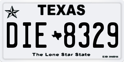 TX license plate DIE8329