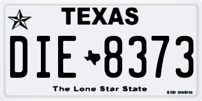 TX license plate DIE8373