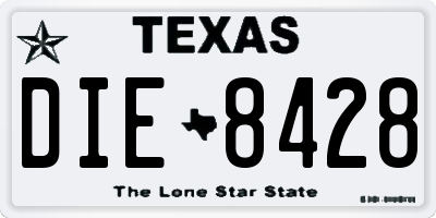 TX license plate DIE8428