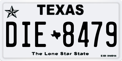 TX license plate DIE8479