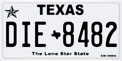 TX license plate DIE8482