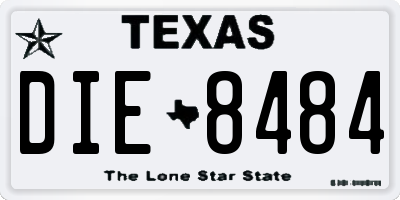 TX license plate DIE8484