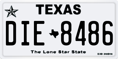 TX license plate DIE8486