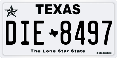 TX license plate DIE8497
