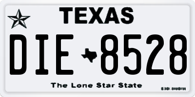 TX license plate DIE8528