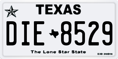 TX license plate DIE8529