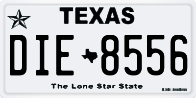 TX license plate DIE8556
