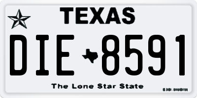 TX license plate DIE8591