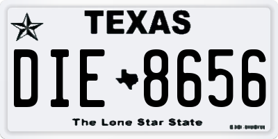 TX license plate DIE8656