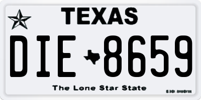 TX license plate DIE8659