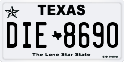 TX license plate DIE8690