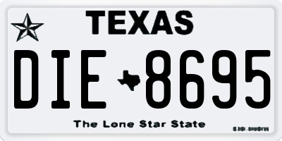 TX license plate DIE8695