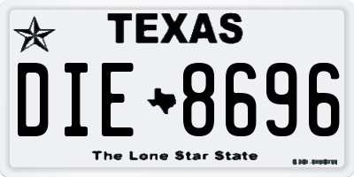 TX license plate DIE8696