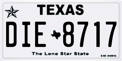 TX license plate DIE8717