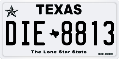 TX license plate DIE8813