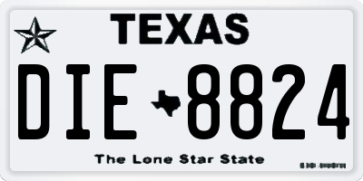 TX license plate DIE8824