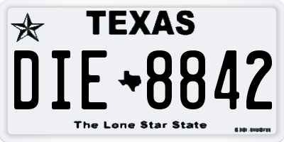 TX license plate DIE8842
