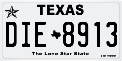 TX license plate DIE8913