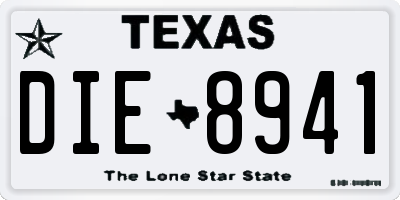 TX license plate DIE8941