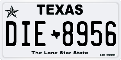 TX license plate DIE8956
