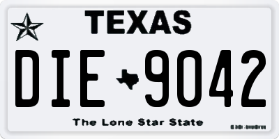 TX license plate DIE9042